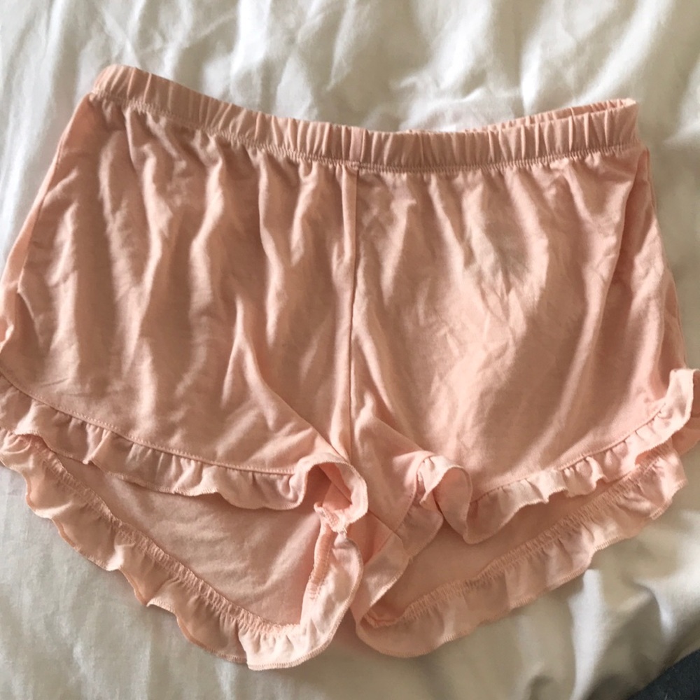 Xhilaration Pink Ruffled PJ Shorts